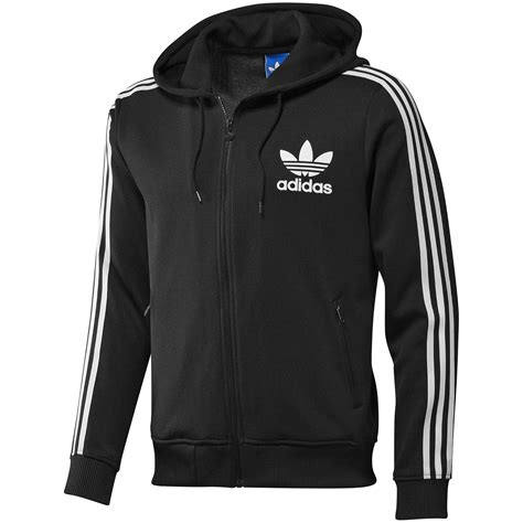 adidas zip jacke schwarz|Adidas zip up hoodie men.